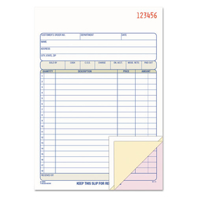 Adams Business Forms ABFDC5805 2-Part Sales Book, 18 Lines, Two-Part Carbon, 7.94 x 5.56, 50 Forms Total