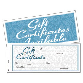 Adams Business Forms ABFGFTC1 Gift Certificates with Envelopes, 8 x 3.4, White/Canary, 25/Book