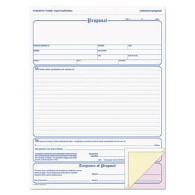 Adams Business Forms ABFNC3819 Contractor Proposal Form, Three-Part Carbonless, 8.5 x 11.44, 50 Forms Total