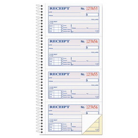 Adams Business Forms ABFSC1152 Two-Part Rent Receipt Book, 2 3/4 X 4 3/4, Carbonless, 200 Forms
