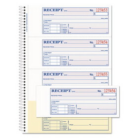 Adams Business Forms ABFSC1182 TOPS Money/Rent Receipt Book, Two-Part Carbon, 7 x 2.75, 4 Forms/Sheet, 200 Forms Total