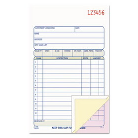 Adams Business Forms ABFTC4705 Sales/Order Book, Three-Part Carbonless, 4.19 x 6.69, 50 Forms Total