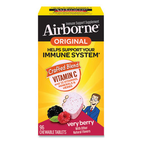 Airborne ABN96340 Immune Support Chewable Tablet, Berry, 96 Count