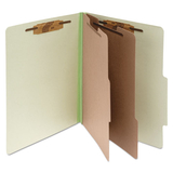 ACCO BRANDS ACC15046 Pressboard 25-Pt Classification Folders, Letter, 6-Section, Leaf Green, 10/box