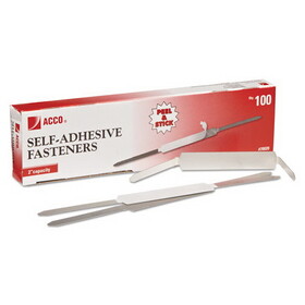 Acco Brands ACC70020 Self-Adhesive Paper File Fasteners, 2" Capacity, 2 3/4" Center, 100/box