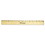 Westcott ACM05011 Wood Ruler with Single Metal Edge, Standard, 12" Long, Price/EA