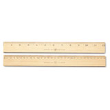 Westcott ACM10375 Wood Ruler, Metric And 1/16