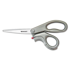 Westcott ACM13227 Ez-Open Scissors And Box Cutters, 8" Long, Grey