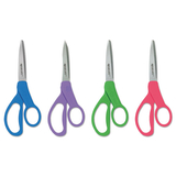 Westcott ACM14231 Student Scissors With Antimicrobial Protection, Assorted Colors, 7