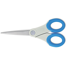 ACME UNITED CORPORATION ACM14648 Soft Handle Scissors With Antimicrobial Protection, Blue, 7" Straight