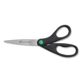 Westcott ACM15179 Kleenearth Recycled Scissors, 8" Long, Black, 2/pack