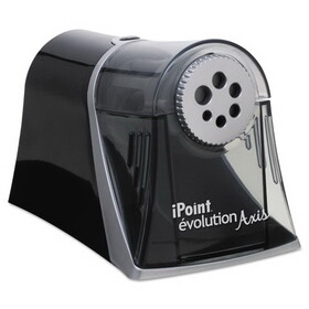 Ipoint ACM15509 iPoint Evolution Axis Pencil Sharpener, AC-Powered, 5 x 7.5 x 7.25, Black/Silver