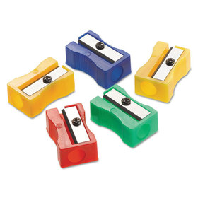 Westcott ACM15993 One-Hole Manual Pencil Sharpeners, 4 x 2 x 1, Assorted Colors, 24/Pack