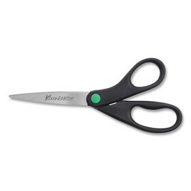 Westcott ACM41418 KleenEarth Scissors, 8" Long, 3.25" Cut Length, Straight Black Handle