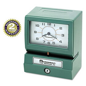 ACROPRINT TIME RECORDER CO. ACP012070411 Model 150 Analog Automatic Print Time Clock With Month/date/1-12 Hours/minutes