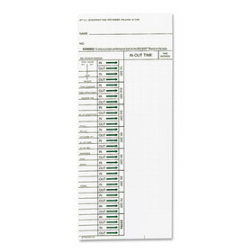 ACRO PRINT TIME RECORDER ACP096103080 Time Card For Model Att310 Electronic Totalizing Time Recorder, Weekly, 200/pack