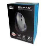 Adesso ADEA20 iMouse A20 Antimicrobial Vertical Wireless Mouse, 2.4 GHz Frequency/33 ft Wireless Range, Right Hand Use, Black/Granite