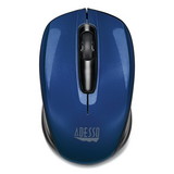 Adesso ADEIMOUSES50L iMouse S50 Wireless Mini Mouse, 2.4 GHz Frequency/33 ft Wireless Range, Left/Right Hand Use, Blue