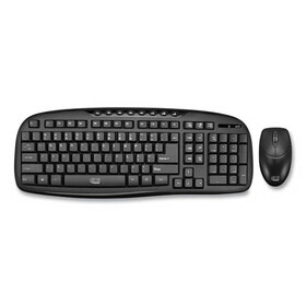 Adesso ADEWKB1330CB WKB1330CB Wireless Desktop Keyboard and Mouse Combo, 2.4 GHz Frequency/30 ft Wireless Range, Black