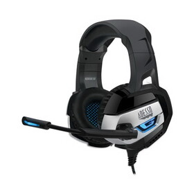 Adesso ADEXTREAMG2 Xtream G2 Binaural Over The Head Headset, Black/Blue