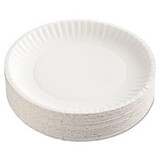 Ajm Packaging AJMCP9GOEWH Gold Label Coated Paper Plates, 9