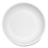 AJM Packaging AJMPP6AJKWH Uncoated Paper Plates, 6 Inches, White, Round, 1000/carton