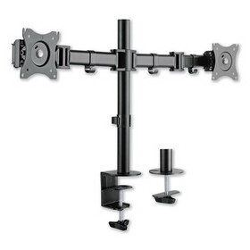 Alera ALEAEMA2B AdaptivErgo Pole-Mounted Monitor Arm, Dual Monitor up to 30", Black