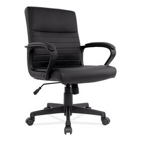 Alera ALEBC42B19 Alera Breich Series Manager Chair, Supports Up to 275 lbs, 16.73" to 20.39" Seat Height, Black Seat/Back, Black Base