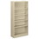Alera ALEBCM57135PY Steel Bookcase, 5-Shelf, 34.5"w x 12.63"d x 71"h, Putty, Price/EA