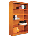 ALERA ALEBCS56036MC Square Corner Wood Bookcase, Five-Shelf, 35-5/8w X 11-3/4d X 60h, Medium Cherry