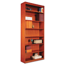 ALERA ALEBCS78436MC Square Corner Wood Bookcase, Seven-Shelf, 35-5/8 X 11-3/4 X 84, Medium Cherry