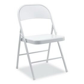 Alera ALECA940 Armless Steel Folding Chair, Supports Up to 275 lb, Gray Seat, Gray Back, Gray Base, 4/Carton