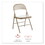 Alera ALECA945 Armless Steel Folding Chair, Supports Up to 275 lb, Tan, 4/Carton, Price/CT