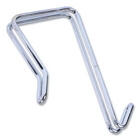 Alera ALECH1SR Single Sided Partition Garment Hook, Steel, 0.5 x 3.13 x 4.75, Over-the-Door/Over-the-Panel Mount, Silver, 2/Pack