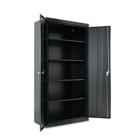Alera ALECM7218BK Assembled 72" High Storage Cabinet, W/adjustable Shelves, 36w X 18d, Black