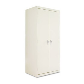 Alera ALECM7824PY Assembled 78" High Heavy-Duty Welded Storage Cabinet, Four Adjustable Shelves, 36w x 24d, Putty
