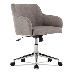 Alera ALECS4251 Captain Series Mid-Back Chair, Supports up to 275 lbs, Gray Tweed Seat/Gray Tweed Back, Chrome Base