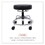 Alera ALECS614 HL Series Height-Adjustable Utility Stool , 24" Seat Height, Supports up to 300 lbs., Black Seat/Back, Chrome Base, Price/EA