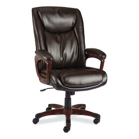 Alera ALEDN42B19 Alera Darnick Series Manager Chair, Supports Up to 275 lbs, 17.13" to 20.12" Seat Height, Brown Seat/Back, Brown Base