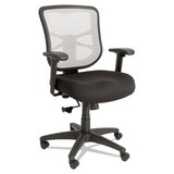 Alera ALEEL42B04 Elusion Series Mesh Mid-Back Swivel/Tilt Chair, Supports up to 275 lbs., Black Seat/White Back, Black Base