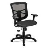 Alera ALEEL42B18 Elusion Series Mesh Mid-Back Swivel/Tilt Chair, Supports up to 275 lbs., Black Seat/Black Back, Black Base