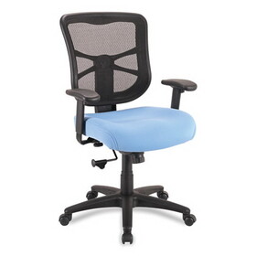 Alera ALEEL42BME70B Alera Elusion Series Mesh Mid-Back Swivel/Tilt Chair, Supports Up to 275 lb, 17.9" to 21.8" Seat Height, Light Blue Seat