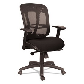 Alera ALEEN4217 Alera Eon Series Multifunction Mid-Back Cushioned Mesh Chair, Supports Up to 275 lb, 18.11" to 21.37" Seat Height, Black