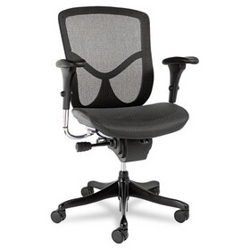 ALERA ALEEQA42ME10B Alera EQ Series Ergonomic Multifunction Mid-Back Mesh Chair, Supports Up to 250 lb, Black