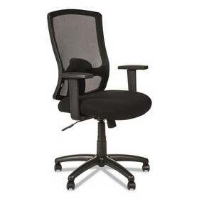 Alera ALEET4117B Etros Series High-Back Swivel/Tilt Chair, Supports up to 275 lbs, Black Seat/Black Back, Black Base