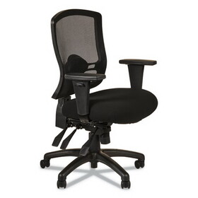 Alera ALEET4217 Alera Etros Series Mid-Back Multifunction with Seat Slide Chair, Supports Up to 275 lb, 17.83" to 21.45" Seat Height, Black