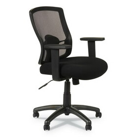 Alera ALEET42ME10B Alera Etros Series Mesh Mid-Back Chair, Supports Up to 275 lb, 18.03" to 21.96" Seat Height, Black