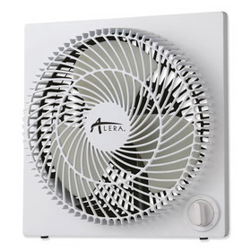 Alera FANBX10B 9" 3-Speed Desktop Box Fan, Plastic, White