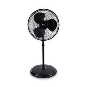 Alera ALEFANP16B 16" 3-Speed Oscillating Pedestal Stand Fan, Metal, Plastic, Black