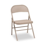 Alera ALEFCMT4T All Steel Folding Chair, Supports Up to 300 lb, 16.5